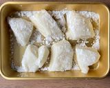 スピルリナで緑色きれい！抹茶餡の栗大福作り方3写真