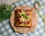 野菜ときのこの具沢山トースト作り方3写真