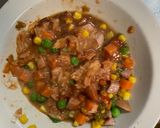 レンジ簡単シーフード風味タコス味炒飯弁当作り方5写真