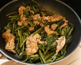 豚肉と空芯菜のマヨしょう油炒め作り方4写真