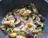 揚げ茄子と豚肉の醬油甘酢絡め作り方9写真