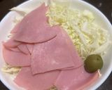 ハムともずく酢のキャベツサラダ作り方1写真