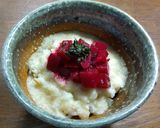 山かけご飯 発芽燕麦、ビーツの柴漬け作り方5写真
