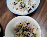 梅とひじきコーンと枝豆の炊き込みご飯作り方5写真