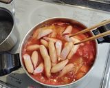キャベツと大根のトマト煮込み作り方3写真