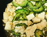 市販サラダ●鶏肉ゴーヤーチャンプルソース作り方3写真
