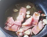 キャベツとベーコンのピリ辛韓国風パスタ作り方3写真