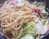 キャベツとベーコンのピリ辛韓国風パスタ作り方5写真