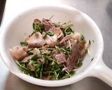 ゆで豚豆苗のせ豆腐作り方5写真