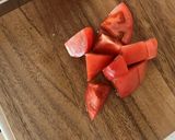 トマツナ昆布うどん作り方1写真