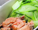 冷え冷え!ぶっかけ鮭缶きゅうり♡作り方4写真