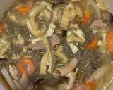 モツ煮に油揚げ作り方1写真