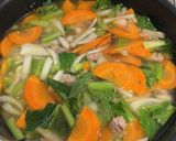 おかわり必須☆うちの肉入り味噌汁作り方2写真