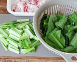 ☆簡単☆豚バラと小松菜の中華たまご炒め作り方1写真