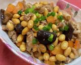 豚ばら肉と大豆の甘辛煮♪作り方5写真