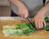 水菜とエビと豆腐の中華あん作り方3写真