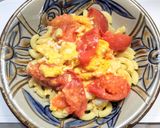 トマトとトロトロ卵のパスタ作り方7写真
