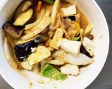 肉無豆腐きな粉トマト洋風麻婆味野菜炒め作り方15写真