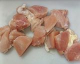 紫玉ねぎに鶏むね唐揚げのせ焼肉たれとポン作り方2写真