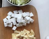 油揚げとはんぺんキャベツのスープ作り方1写真