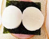 今朝の4w1hサンド「ハム海苔チーズ」作り方1写真