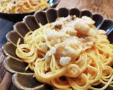 簡単！シーフードとたらこのクリームパスタ作り方7写真