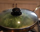 水菜とエビと豆腐の中華あん作り方5写真