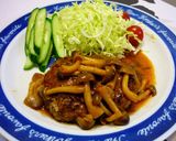 きのこソースの煮込みハンバーグ作り方10写真