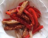 副菜3分★赤パプリカ&さつま揚げ★お弁当作り方4写真