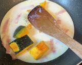 冷凍かぼちゃでかぼちゃクリームパスタ作り方4写真