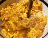 簡単♡唐揚げの残りDE親子丼作り方3写真