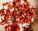 さんまとトマトのパスタ作り方2写真
