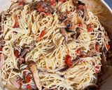 さんまとトマトのパスタ作り方5写真