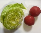煮込み2分!トマトとレタスの煮浸し作り方1写真