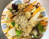 きな粉ピリ辛味噌味豚こま大根青椒肉絲風作り方17写真