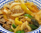 豚キムチとたっぷり野菜のピり辛太春雨炒め作り方14写真