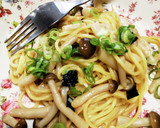 和風しめじのパスタ♪松茸のお吸い物使い♡作り方5写真