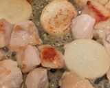 シャキホク！長芋と鶏むね肉の和風パスタ作り方3写真