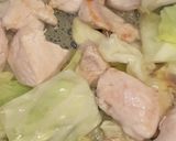 鶏肉とキャベツのクリームパスタ作り方2写真
