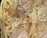鶏肉とキャベツのクリームパスタ作り方5写真