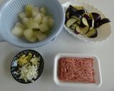 冬瓜とナスの麻婆風炒め作り方1写真
