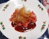 まぐろたたきの酢玉ねぎのせ作り方4写真