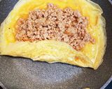 週末の鶏そぼろオムレツ作り方5写真