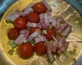 ワンパン　エビとベーコンのトマトパスタ作り方6写真