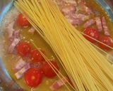 ワンパン　エビとベーコンのトマトパスタ作り方7写真
