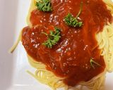 パセリとミートソースパスタ作り方4写真
