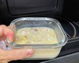 半端にあまった肉で　枝豆レンジグラタン作り方6写真