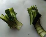 千切りきゅうりと塩昆布チョット梅昆布茶作り方1写真