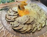 レンジで簡単♪とろ～り温玉チーズなす作り方4写真