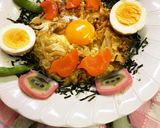 玉子丼に目玉で双子丼？3つ子丼？家族丼？作り方6写真